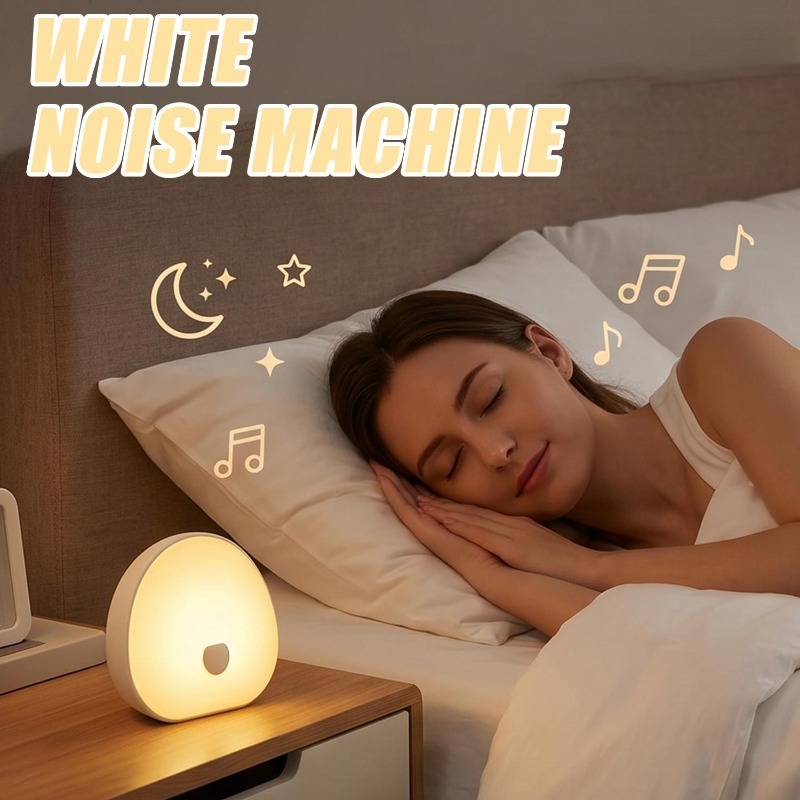 White Noise Machine Sleep - เครื่องเสียงช่วยการนอนหลับ RGB พร้อมแสงไฟ LED แบบสัมผัส ชาร์จซ้ำได้