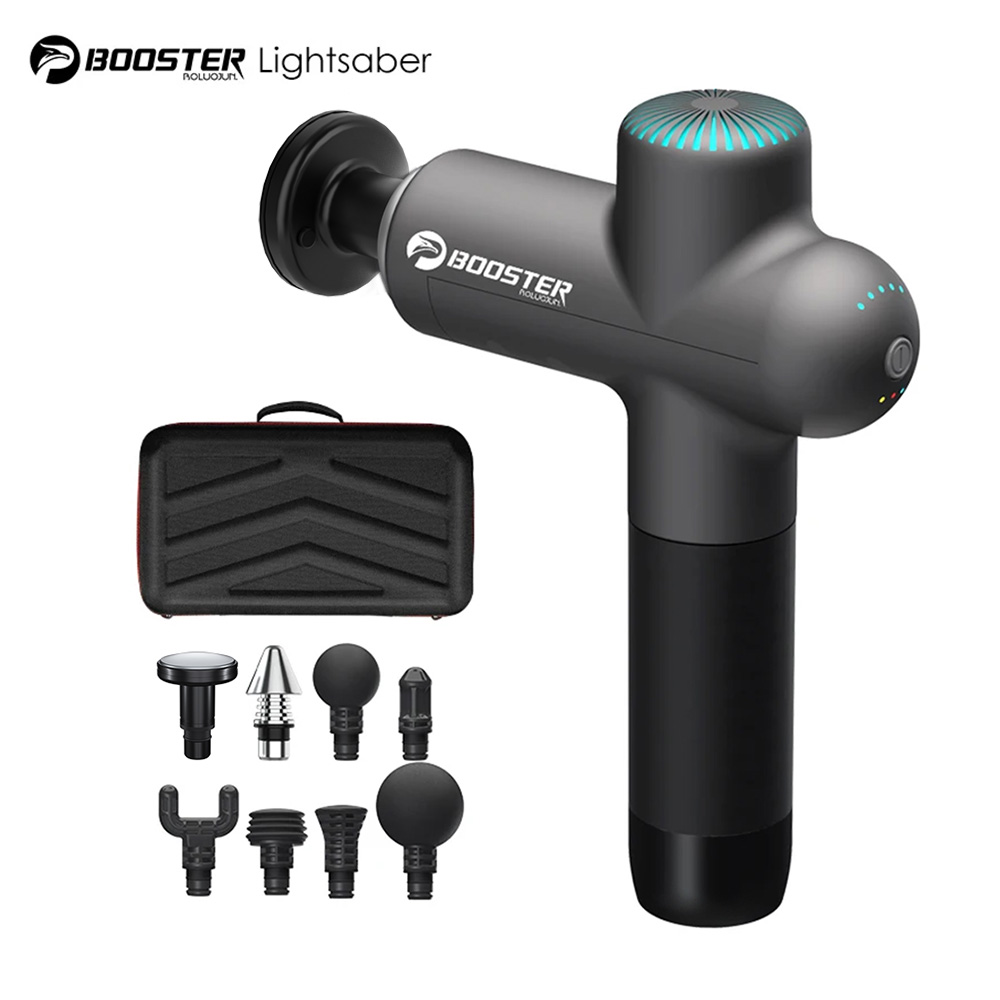 Massage Gun Deep Tissue - Booster นวดปืนเครื่องนวดคอไฟฟ้า 7.4V สมาร์ทตี Fascia ปืนสําหรับนวดผ่อนคลายฟิตเนสนวดกล้ามเนื้อไฟฟ้า