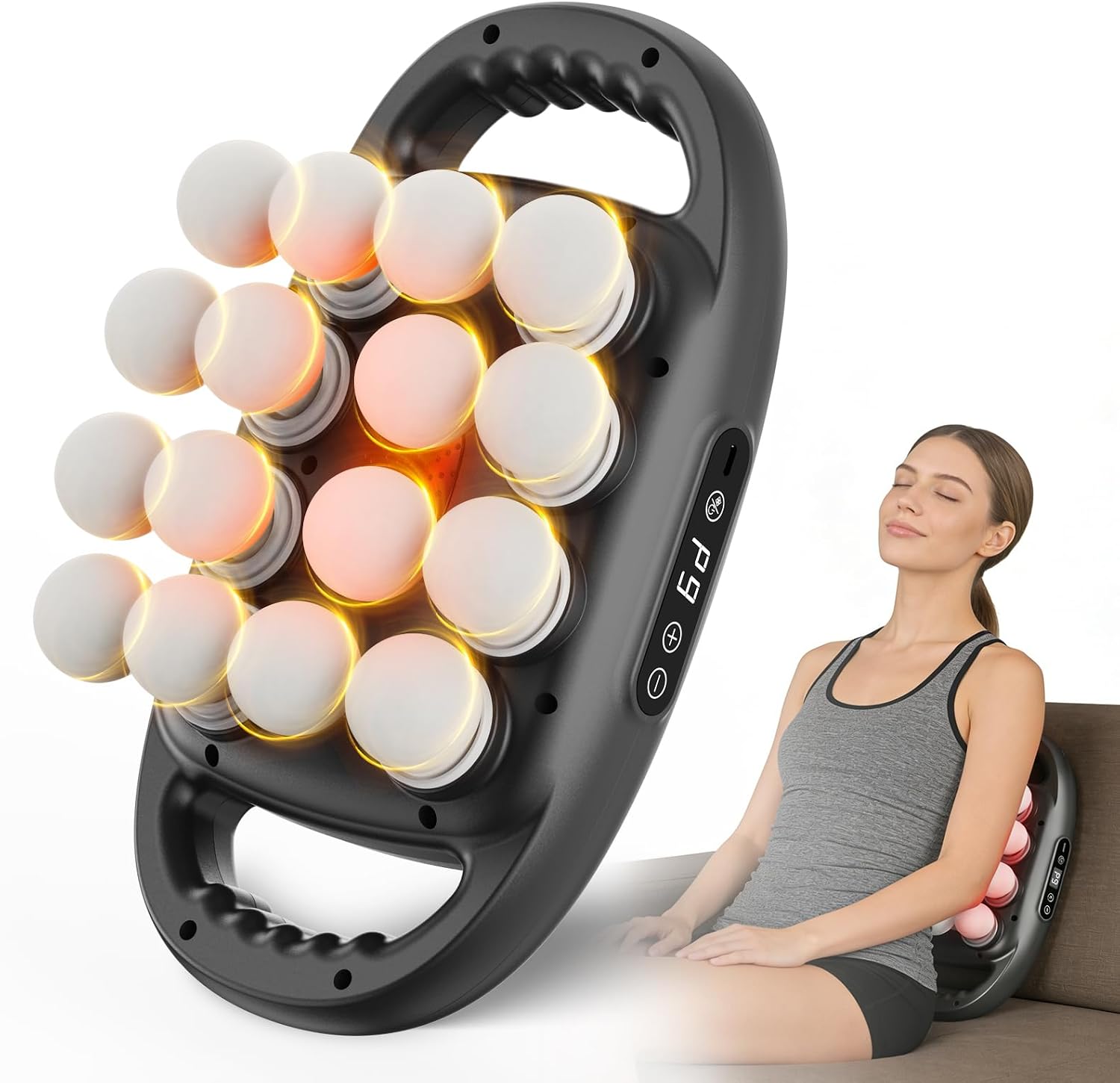 Massage Gun Deep Tissue - ปืนนวด 16 หัว, เครื่องนวดกระแทกเนื้อเยื่อลึก 9 โหมด