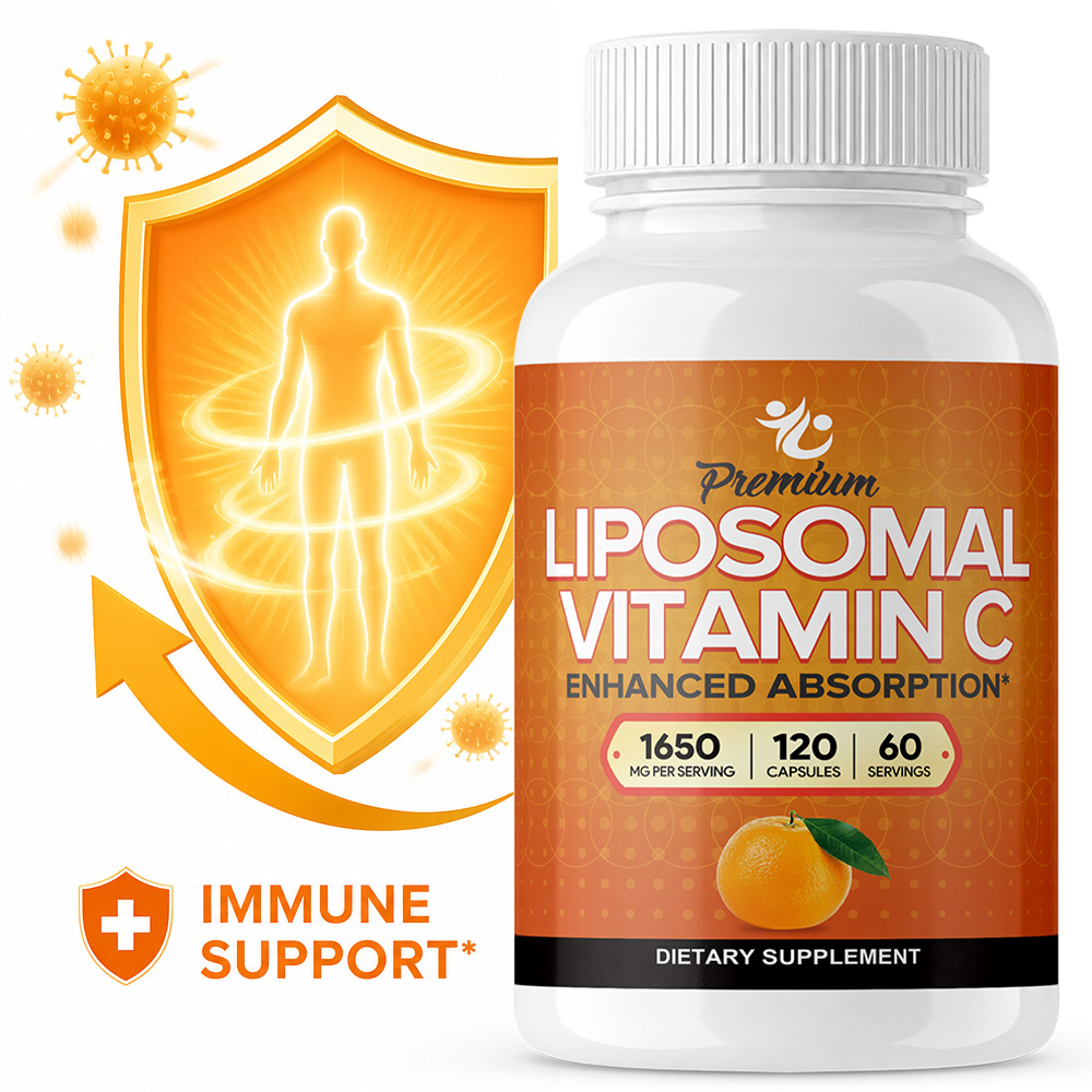 Health Wellness Vitamins - แคปซูลวิตามินซีแบบลิโปโซม 1650 มก. ช่วยส่งเสริมการผลิตคอลลาเจน บำรุงสุขภาพผิว ป้องกันภัยจากภายนอก