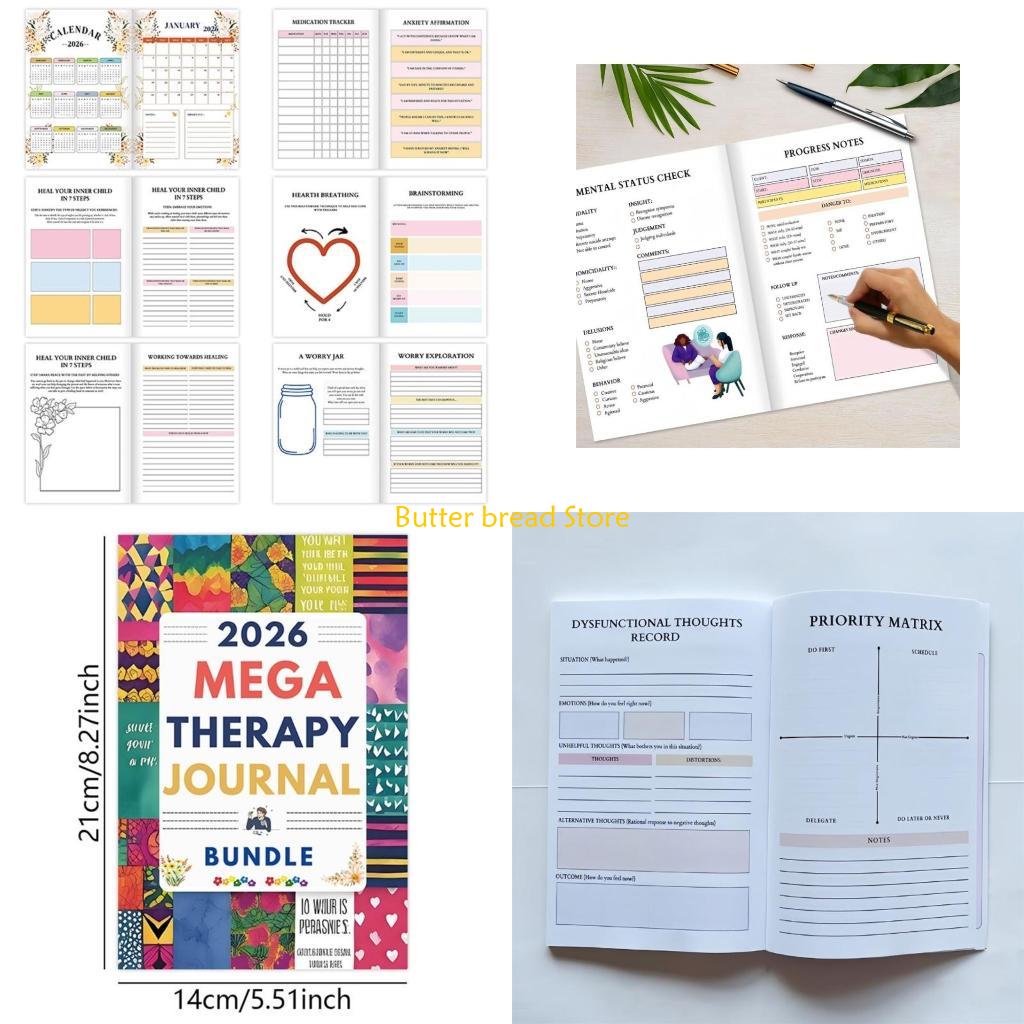 Health Wellness Planner - W89C วารสารการกู้คืนสุขภาพจิตวางแผนรายเดือนกิจกรรมบำบัดสมุดบันทึกแนะนำสำหรับผู้ชายผู้หญิงบันทึกรายวัน