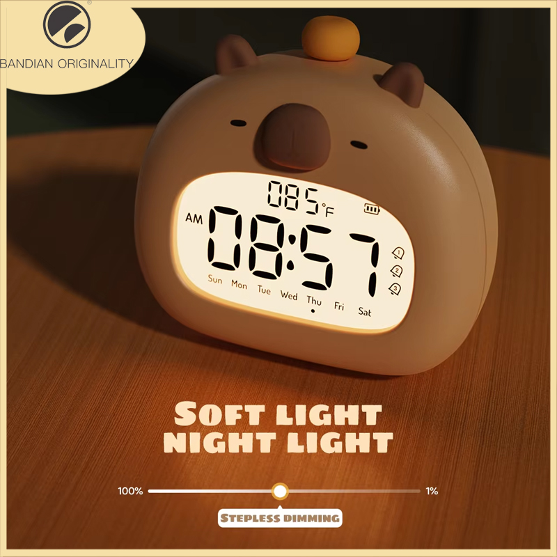 White Noise Machine Sleep - ข้างเตียง LED นาฬิกาเด็กนาฬิกาปลุกเด็ก Sleep Trainier อุณหภูมิจอแสดงผลแบบชาร์จไฟได้ดิจิตอลน่ารัก