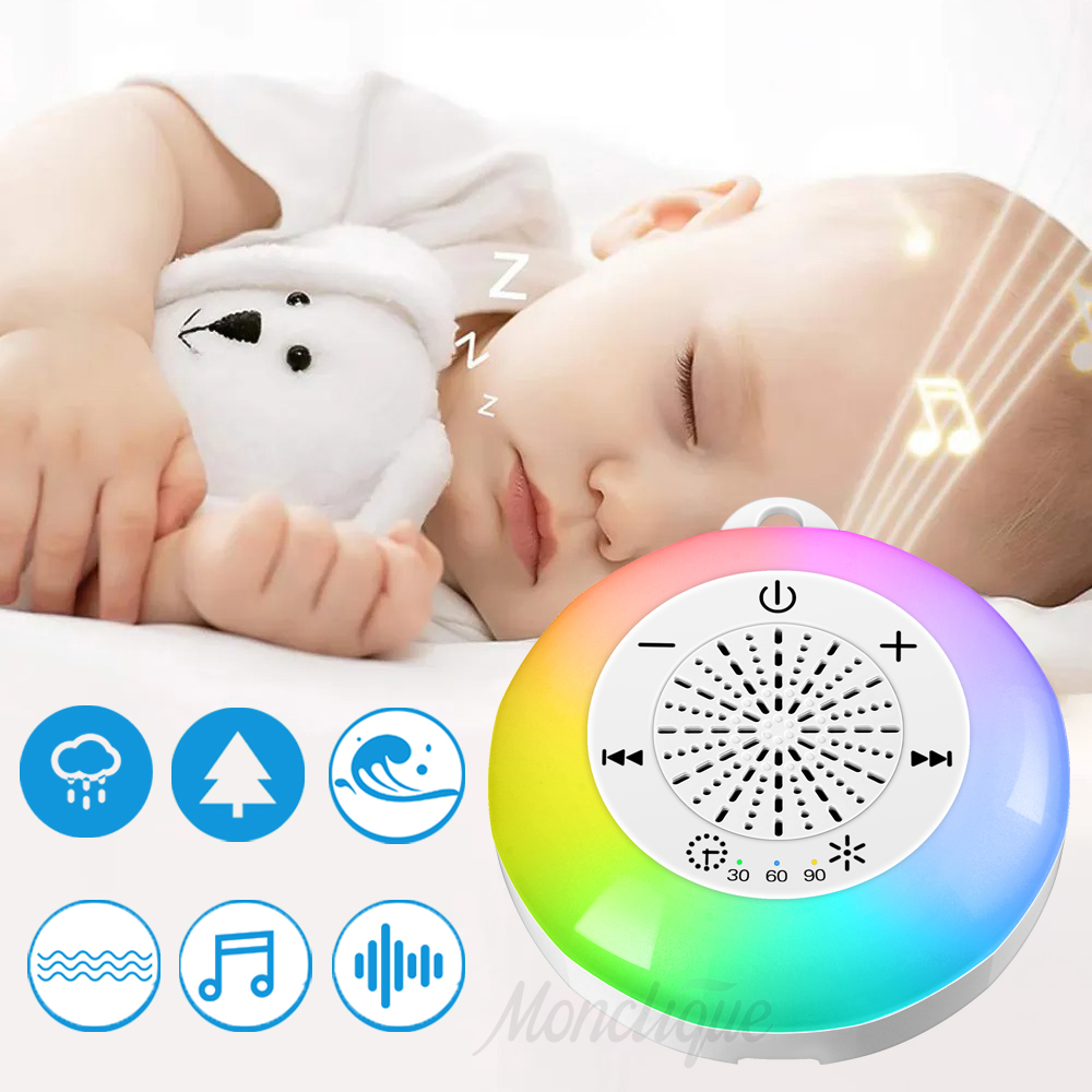 White Noise Machine Sleep - Baby Sleep เครื่องเสียงสีขาว USB ชาร์จตั้งเวลาปิดเครื่อง Sleep