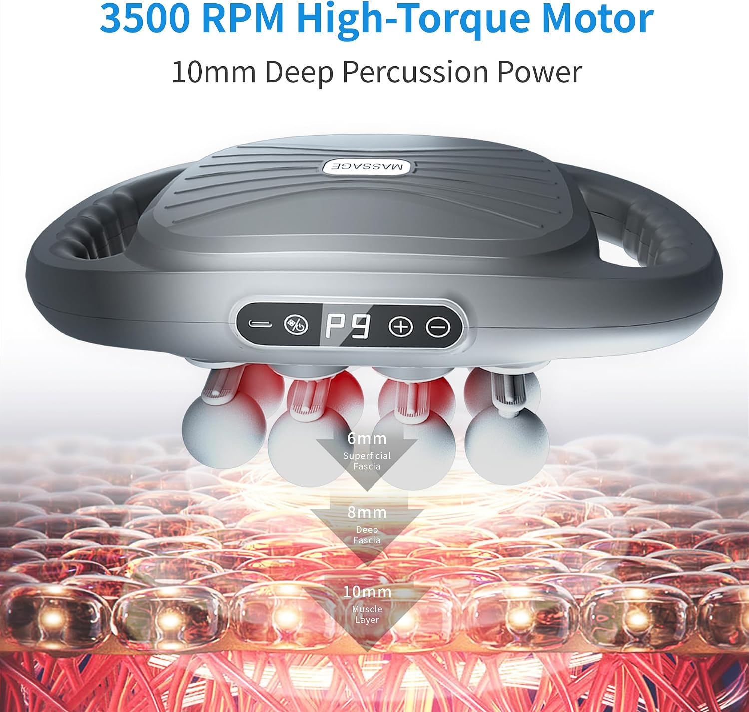 ปืนนวด 16 หัว, นวดเนื้อเยื่อลึ - Massage Gun Deep Tissue บทวิจารณ์และราคา