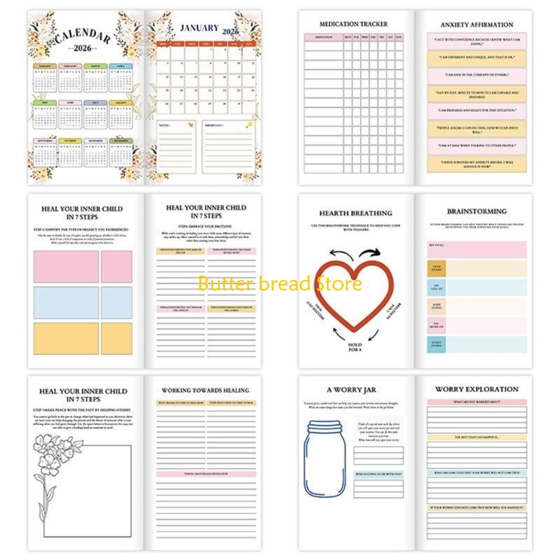 W89C วารสารการกู้คืนสุขภาพจิตว - Health Wellness Planner บทวิจารณ์และราคา