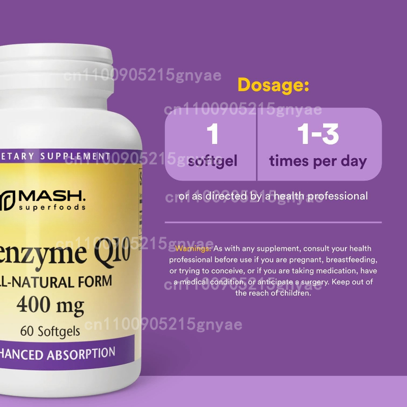120 ชิ้นโคเอนไซม์คิวเท็นแคปซูล - Health Wellness Vitamins บทวิจารณ์และราคา