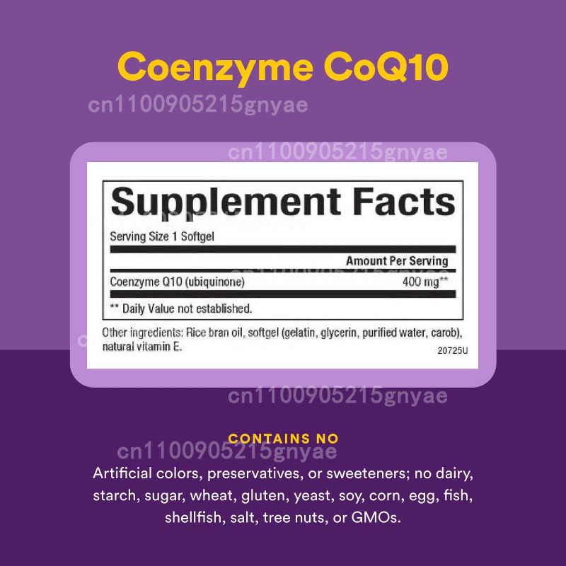 120 ชิ้นโคเอนไซม์คิวเท็นแคปซูล - Health Wellness Vitamins บทวิจารณ์และราคา
