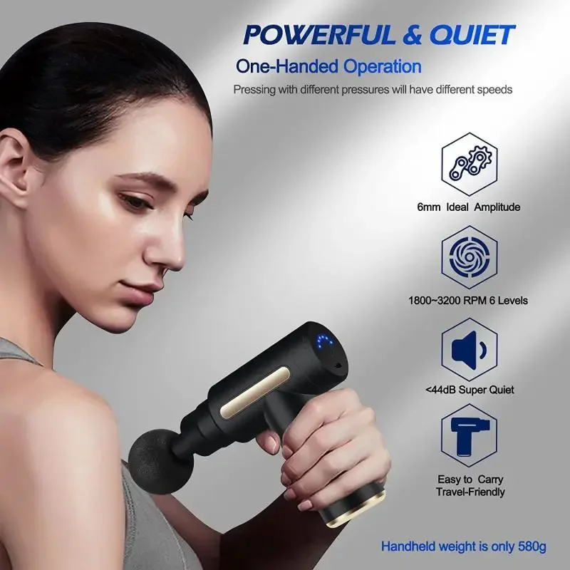2024 แบบพกพา fascia ปืนกลับคอข - Massage Gun Deep Tissue บทวิจารณ์และราคา