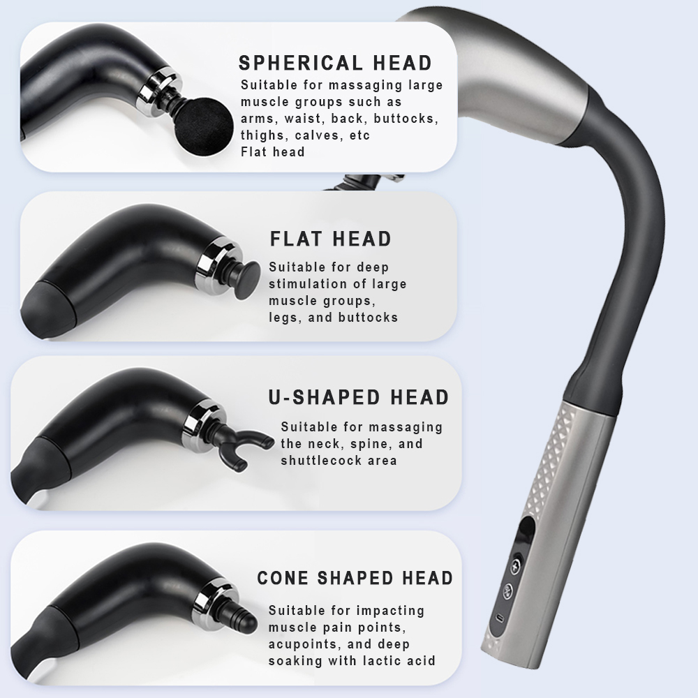 แบบพกพา Fascial นวดปืนไฟฟ้า Pe - Massage Gun Deep Tissue บทวิจารณ์และราคา