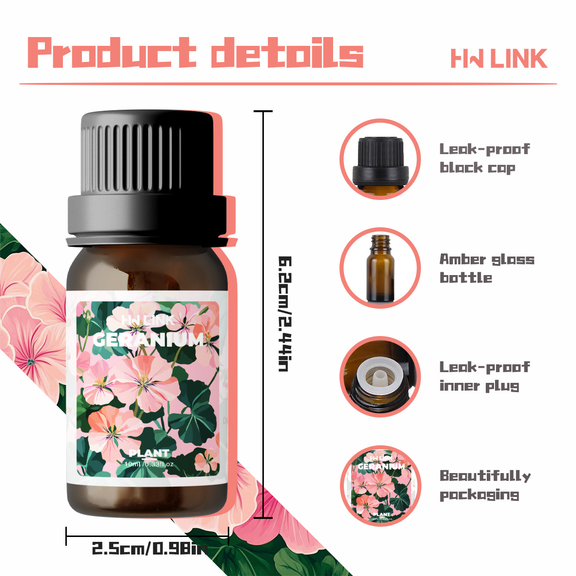 น้ำมันหอมระเหยเจอเรเนียม 10 มล - Aromatherapy Diffuser บทวิจารณ์และราคา