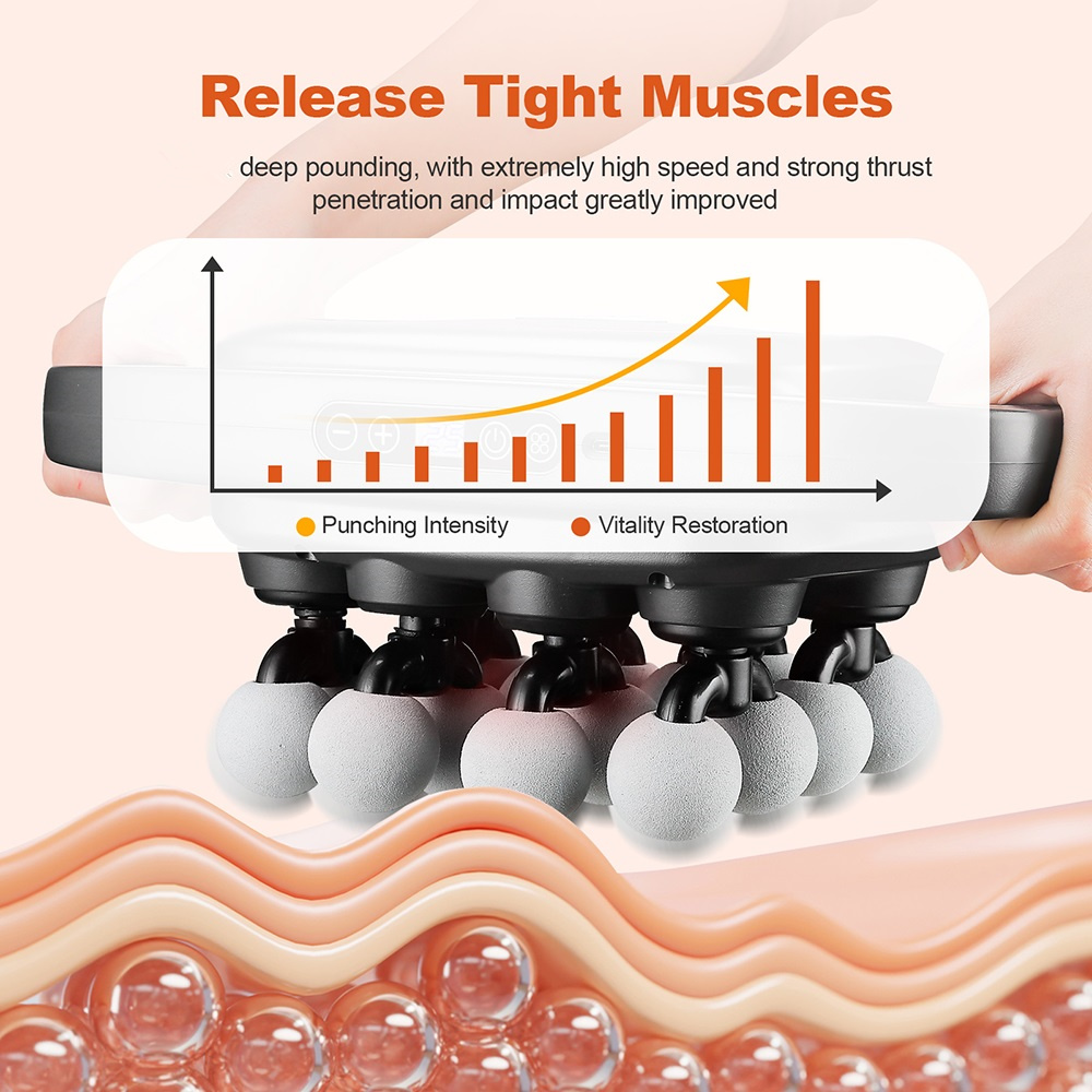 16 หัว Fascia ปืนการสั่นสะเทือ - Massage Gun Deep Tissue บทวิจารณ์และราคา