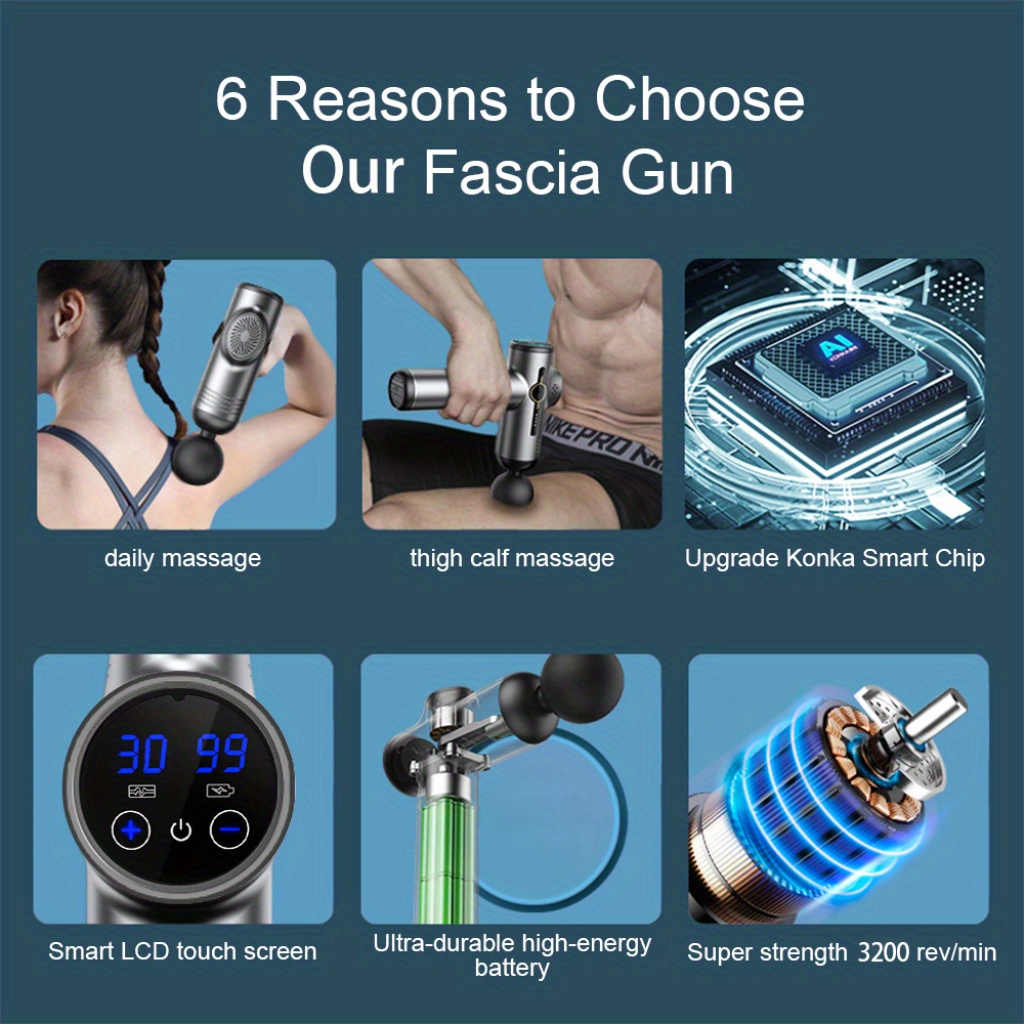 99 ระดับนวดปืน Fascia กล้ามเนื - Massage Gun Deep Tissue บทวิจารณ์และราคา