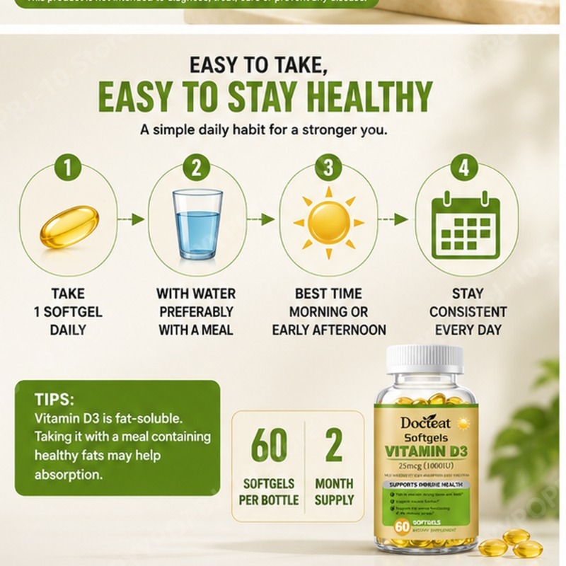ด็อกทีท วิตามินดี3 ซอฟท์เจล 25 - Health Wellness Vitamins บทวิจารณ์และราคา